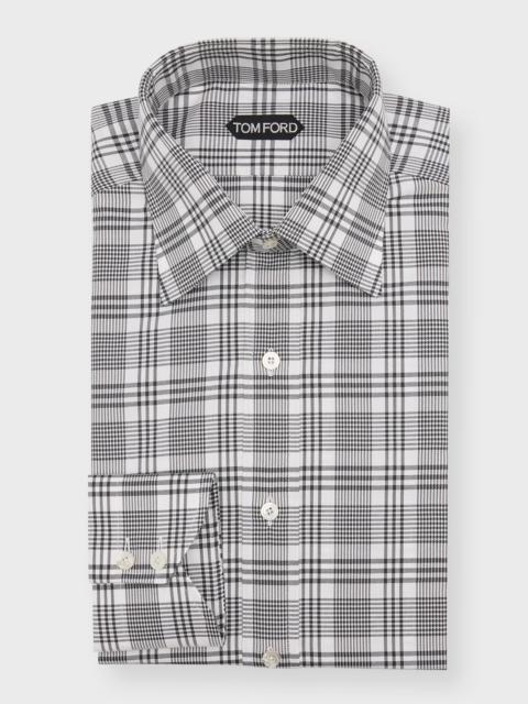 TOM FORD Men's Slim Fit Plaid Dress Shirt
