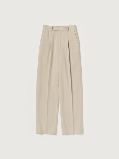 AURALEE HOMESPUN TWEED ONE-TUCK SLACKS