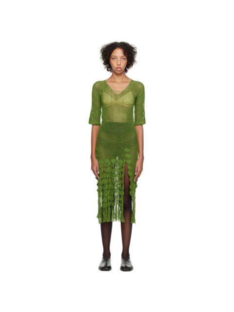 BODE Green Flint Midi Dress