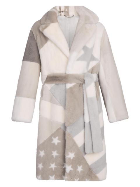 Louis Vuitton Flags Intarsia Mink Coat