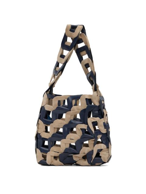 SC103 Navy & Beige Links Bag