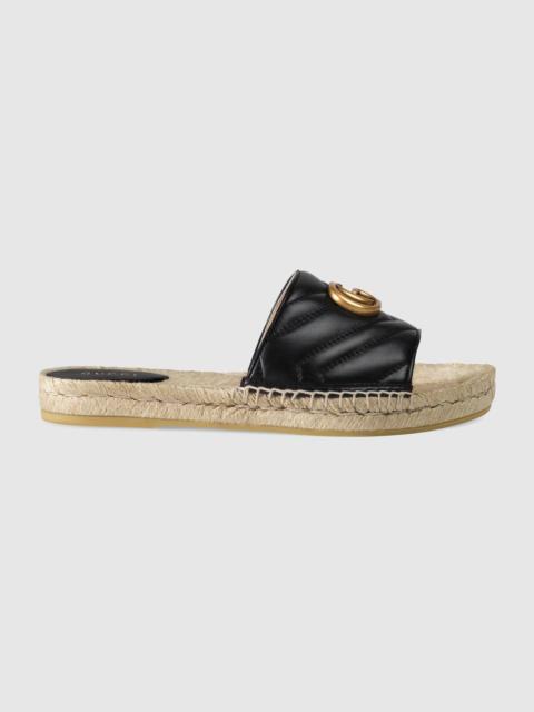 GUCCI Leather espadrille sandal