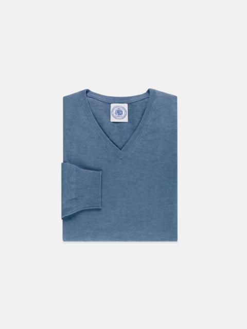 J. PRESS COTTON/CASHMERE V-NECK SWEATER