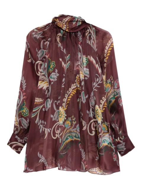 Etro paisley-print silk blouse