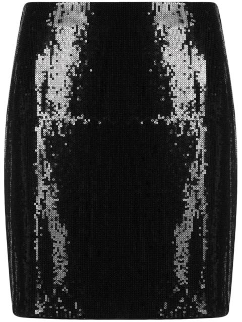 HUGO high-waisted patent skirt