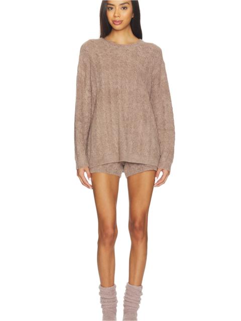 Barefoot Dreams X Revolve Cable Pullover And Short Set