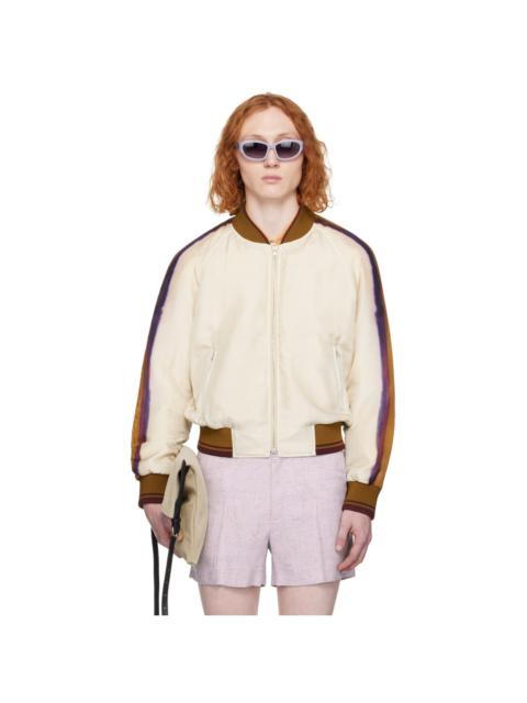 Dries Van Noten Off-White Printed Bomber Jacket