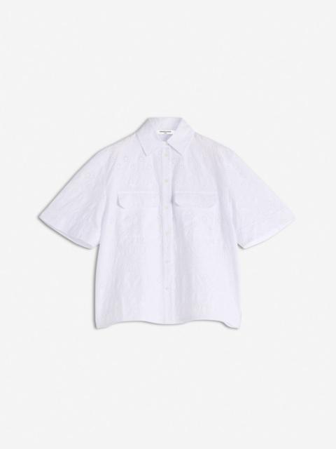 Maison Kitsuné BRODERIE ANGLAISE BOXY SHORT SLEEVE SHIRT