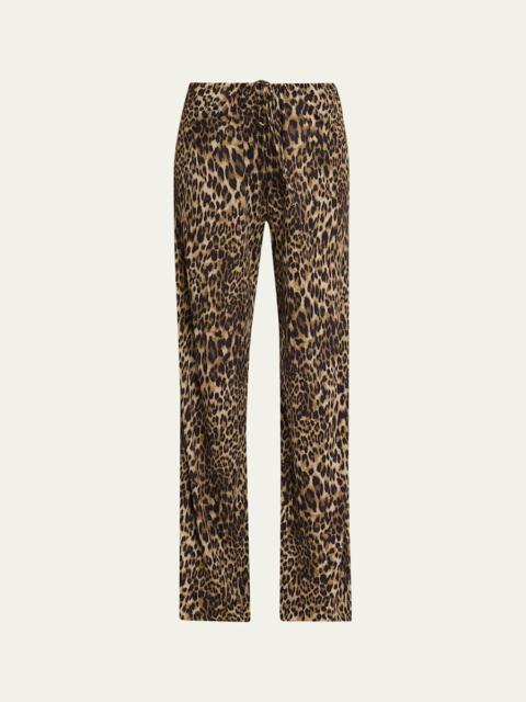 NILI LOTAN Adriel Leopard Lounge Pants