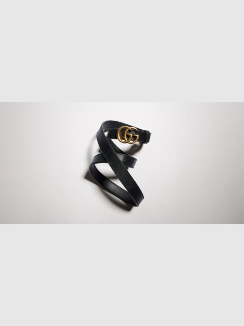 GUCCI Leather belt with Double G buckle