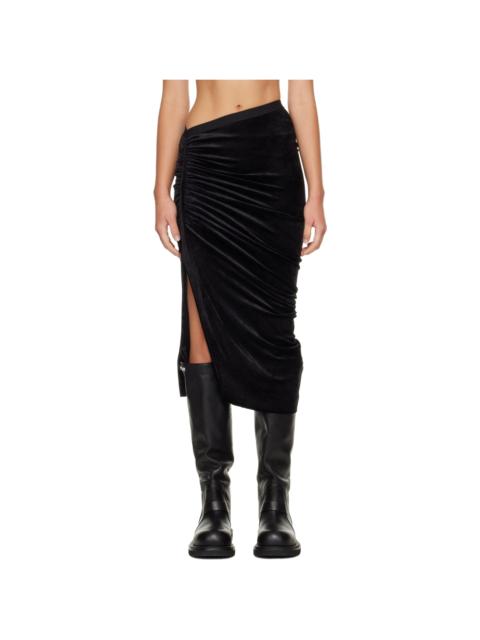 Rick Owens Lilies Black Tower Knee Edfu Midi Skirt