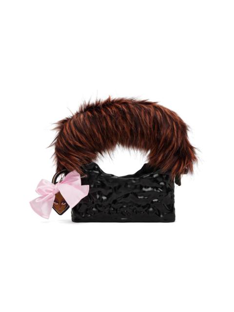 OTTOLINGER Black Furry Baguette Ceramic Bag