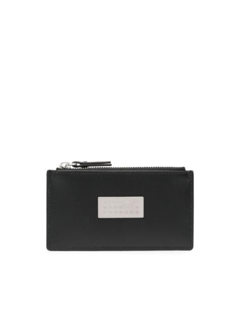 numbers-motif leather wallet