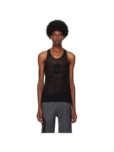 OLLY SHINDER Black Net Tank Top