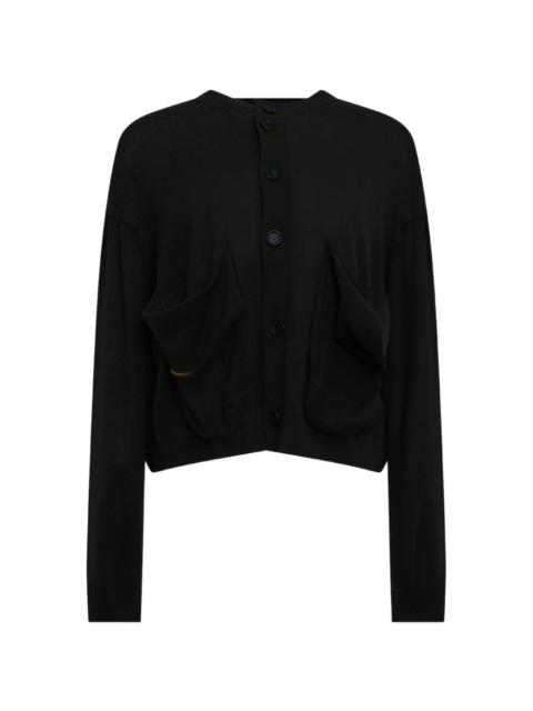 Y's patch-pocket knitted cardigan