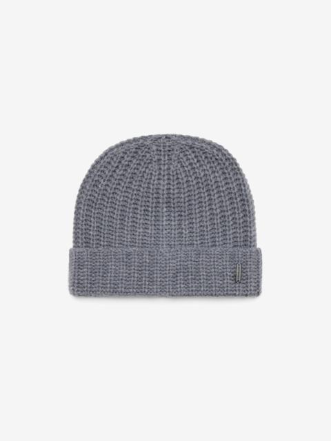 CORNELIANI Melange grey wool and cashmere hat