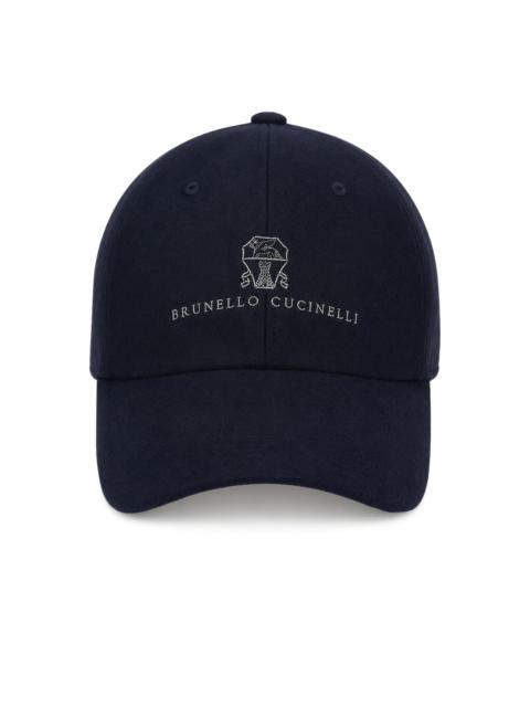Brunello Cucinelli BRUNELLO CUCINELLI $700 Navy Blue Wool Baseball Cap New & Au