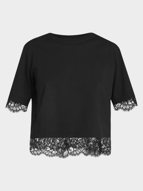 Alexander McQueen Lace Layered Short-Sleeve T-Shirt