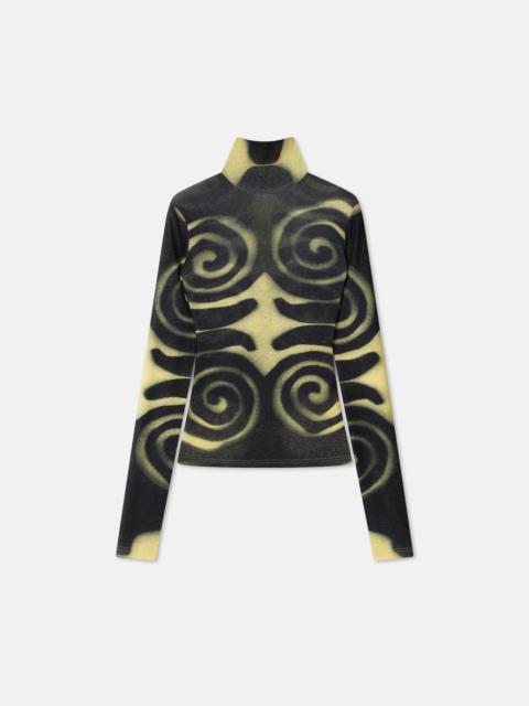 Nanushka Mesh-Jersey Turtleneck Top