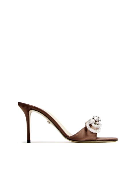 MACH & MACH Double Bow satin sandals