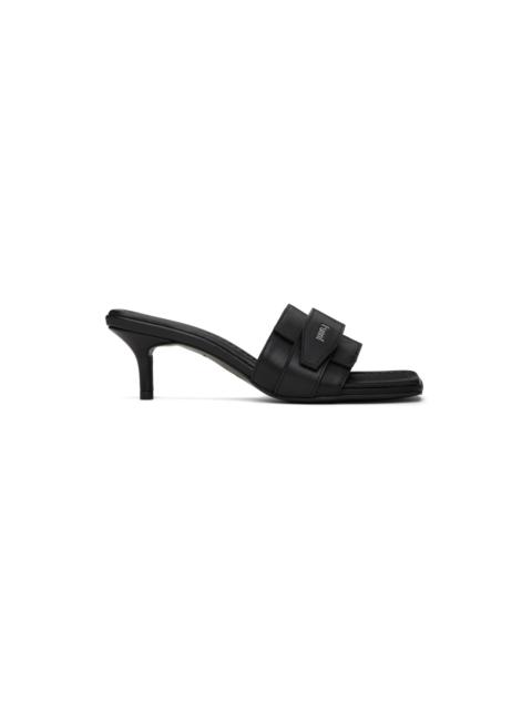 JUUN.J Black Velcro Heeled Sandals