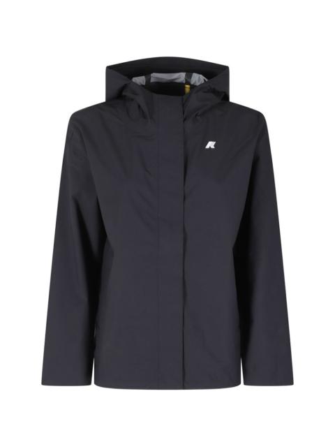 K-WAY hooded logo-patch jacket