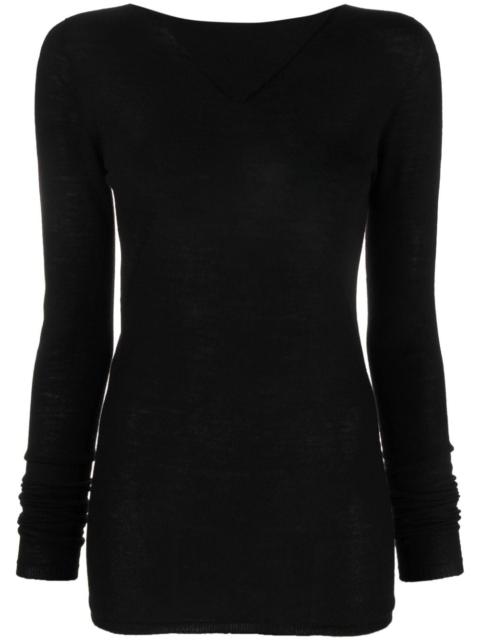 Rick Owens long-sleeved virgin wool top