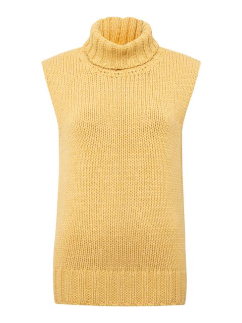 SIEDRÉS Vons Knit Wool-Blend Vest yellow