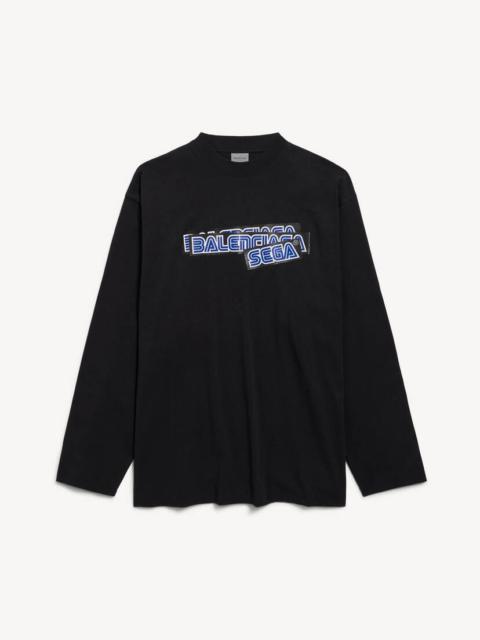BALENCIAGA Men's Balenciaga | Sega Long Sleeves Oversized T-shirt in Black
