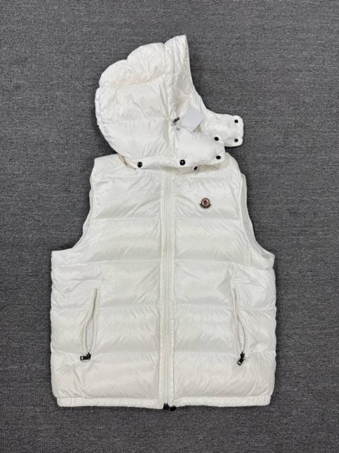 Moncler Moncler White Hooded Down Vest