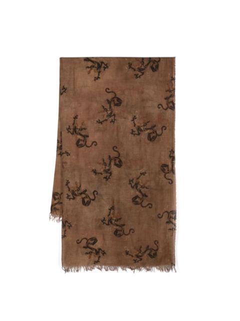 UMA WANG Dragon-print cotton scarf