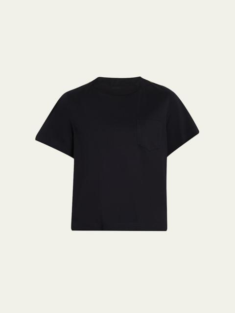sacai Short-Sleeve Nylon Cotton T-Shirt