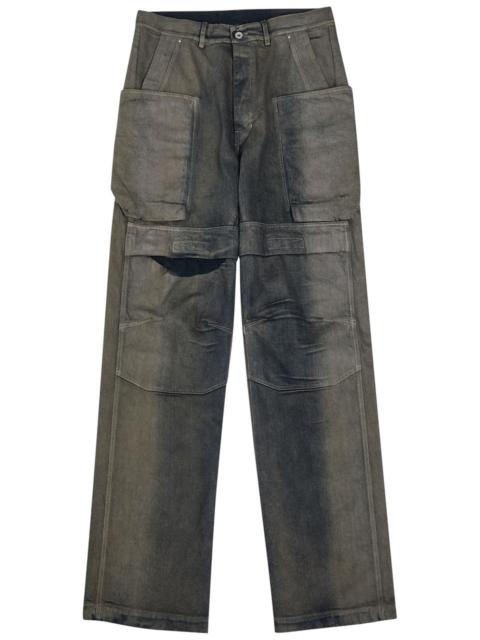 Rick Owens Rick Owens Stefan Panelled Denim Cargo Trousers