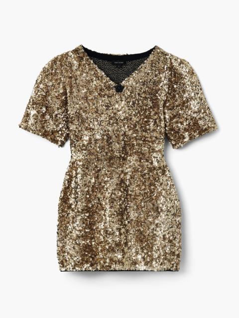 Marc Jacobs SEQUIN V-NECK KNIT DRESS