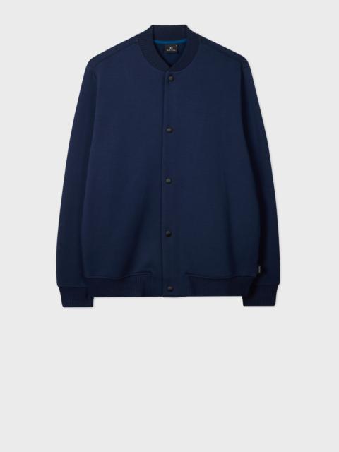Navy Jersey Bomber Jacket