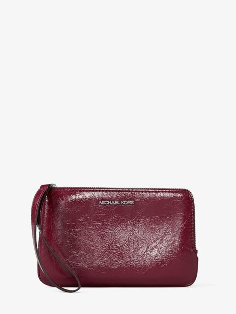 MICHAEL KORS Jet Set Travel Small Crackled Wristlet