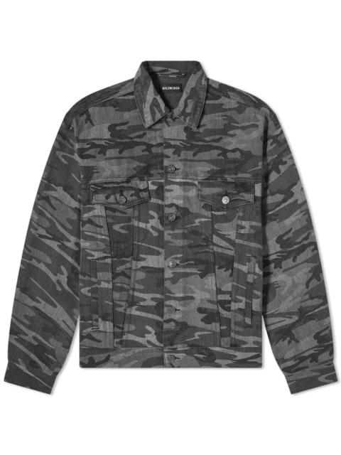 BALENCIAGA Balenciaga Large Camo Print Denim Jacket