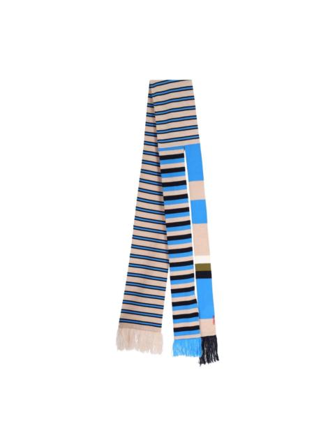 Marni striped fringed scarf
