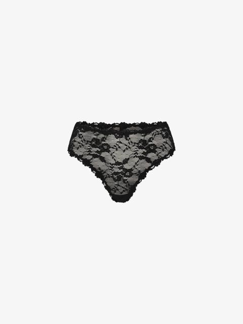 SKIMS Sheer Floral Stretch-Lace Briefs