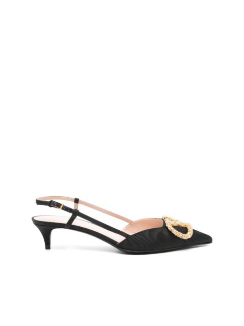 50mm Vlogo slingback pumps