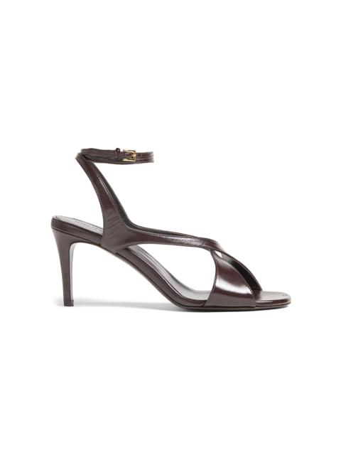 KHAITE Liria Ankle Strap Sandal 75 brown