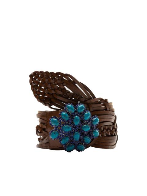 SILVIA TCHERASSI Eines braided embellished belt
