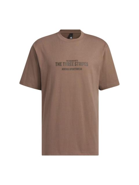 adidas adidas Verbiage T-shirt 'Brown' IP3929