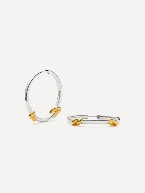 MISSOMA Lucy Williams x Missoma Mixed Metal Medium Double Knot Hoop Earrings