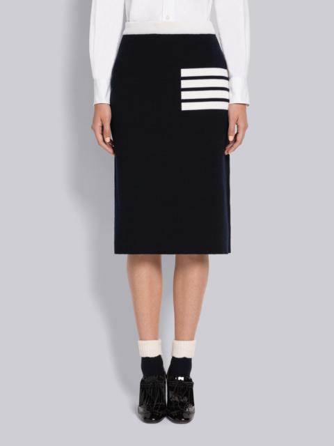 Thom Browne Double Face Merino 4-Bar A-line Skirt