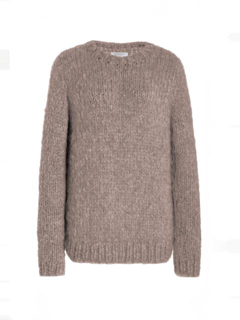 GABRIELA HEARST Lawrence Knit Sweater in Walnut Welfat Cashmere