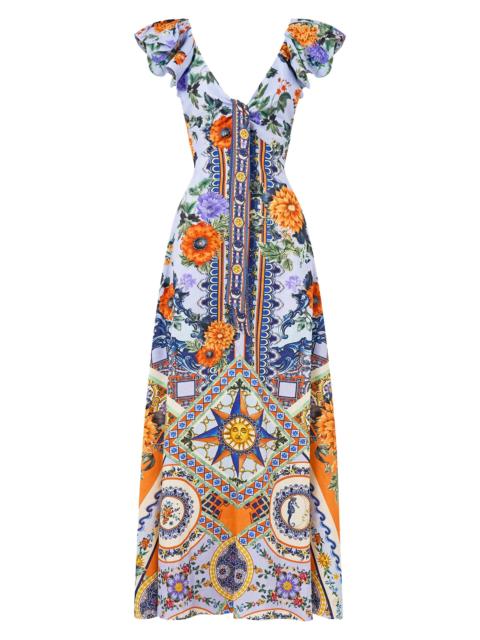 CAMILLA Women's Luscious In Lisbon Linen-Silk Floral Maxi Dress - Luscious In Lisbon