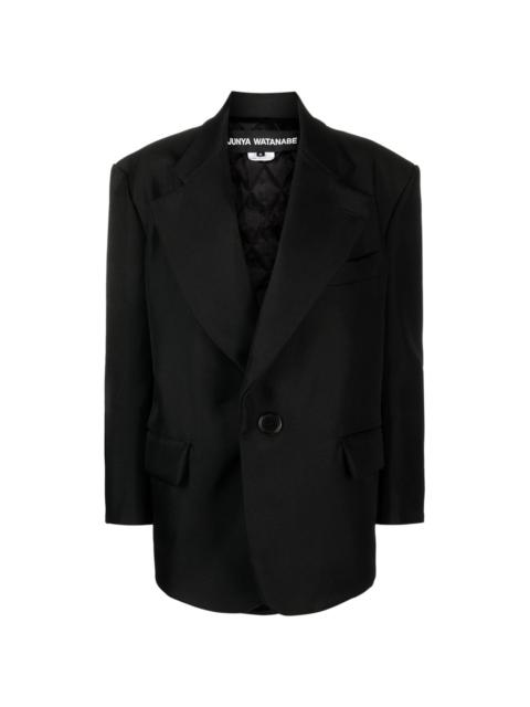 notched-lapel single-breasted blazer