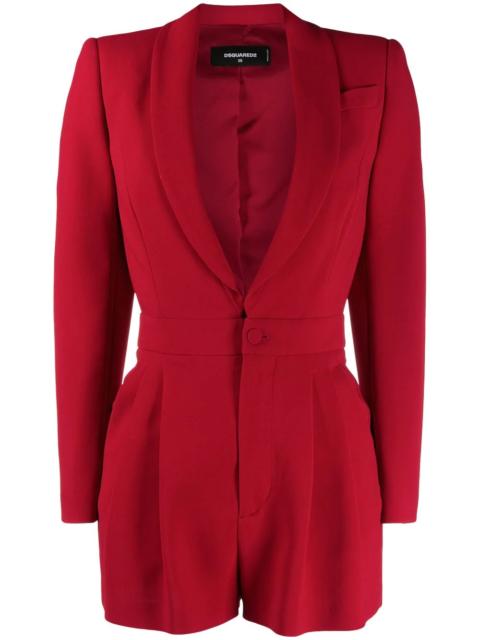 DSQUARED2 long-sleeved pleat-detail playsuit
