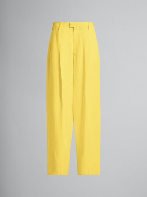 Marni YELLOW CADY TAILORED TROUSERS